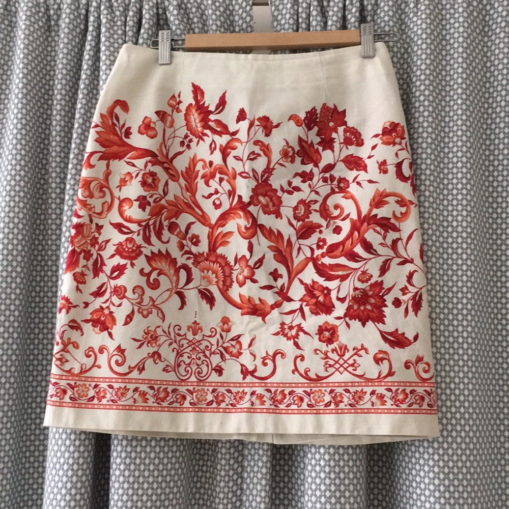 Talbots floral skirt